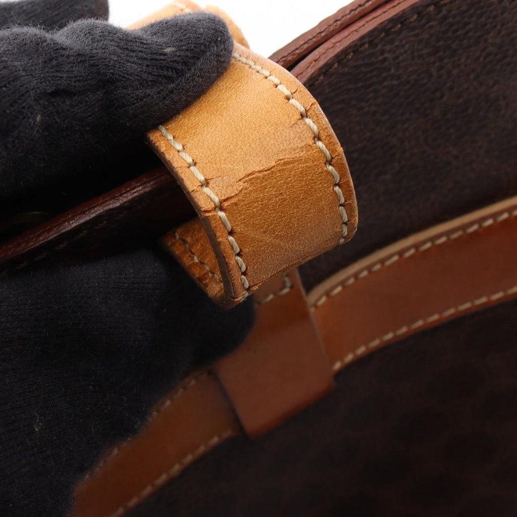 Celine Tote Bag Macadam Brown Canvas Leather — view 5