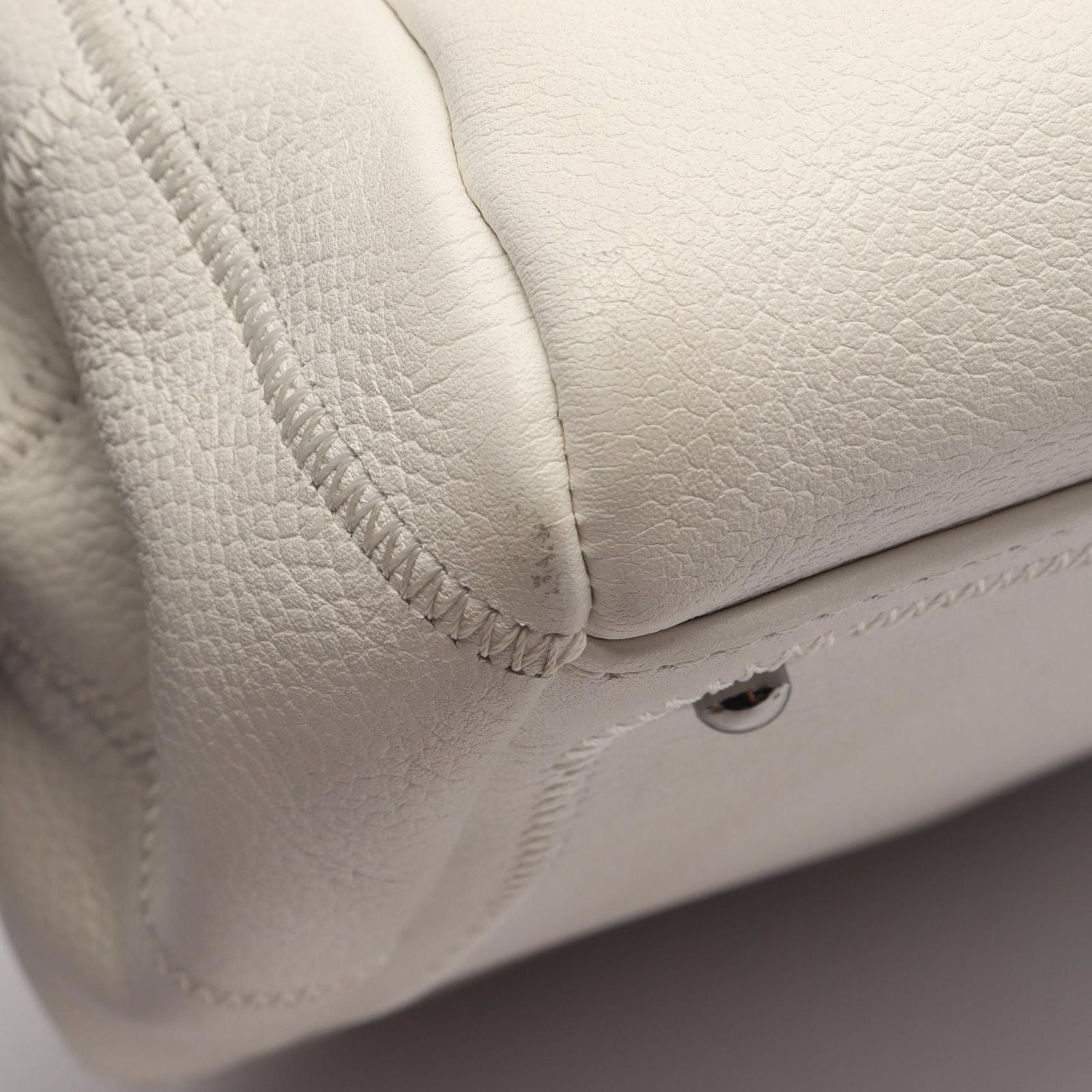 Chanel Handbag Choco Bar Boston Bag White Caviar Leather — view 7