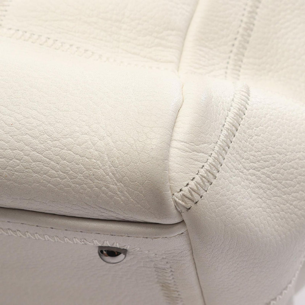 Chanel Handbag Choco Bar Boston Bag White Caviar Leather — view 8