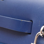 Hermes Herbag Zip PM 2-Way Blue France Canvas Leather Handbag — view 8
