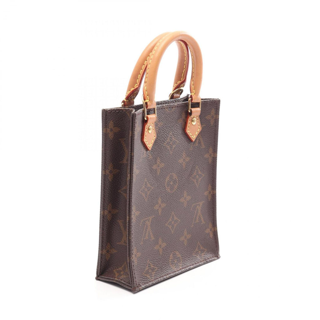 Louis Vuitton Petite Sac Plat Monogram 2-Way Canvas Leather Handbag — view 2