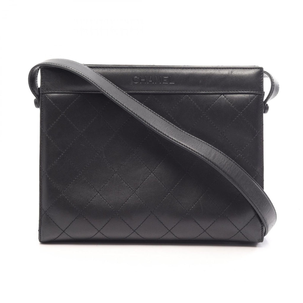 Chanel Shoulder Bag Quilted Black Lambskin