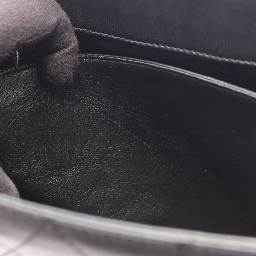 Chanel Shoulder Bag Quilted Black Lambskin — view 6
