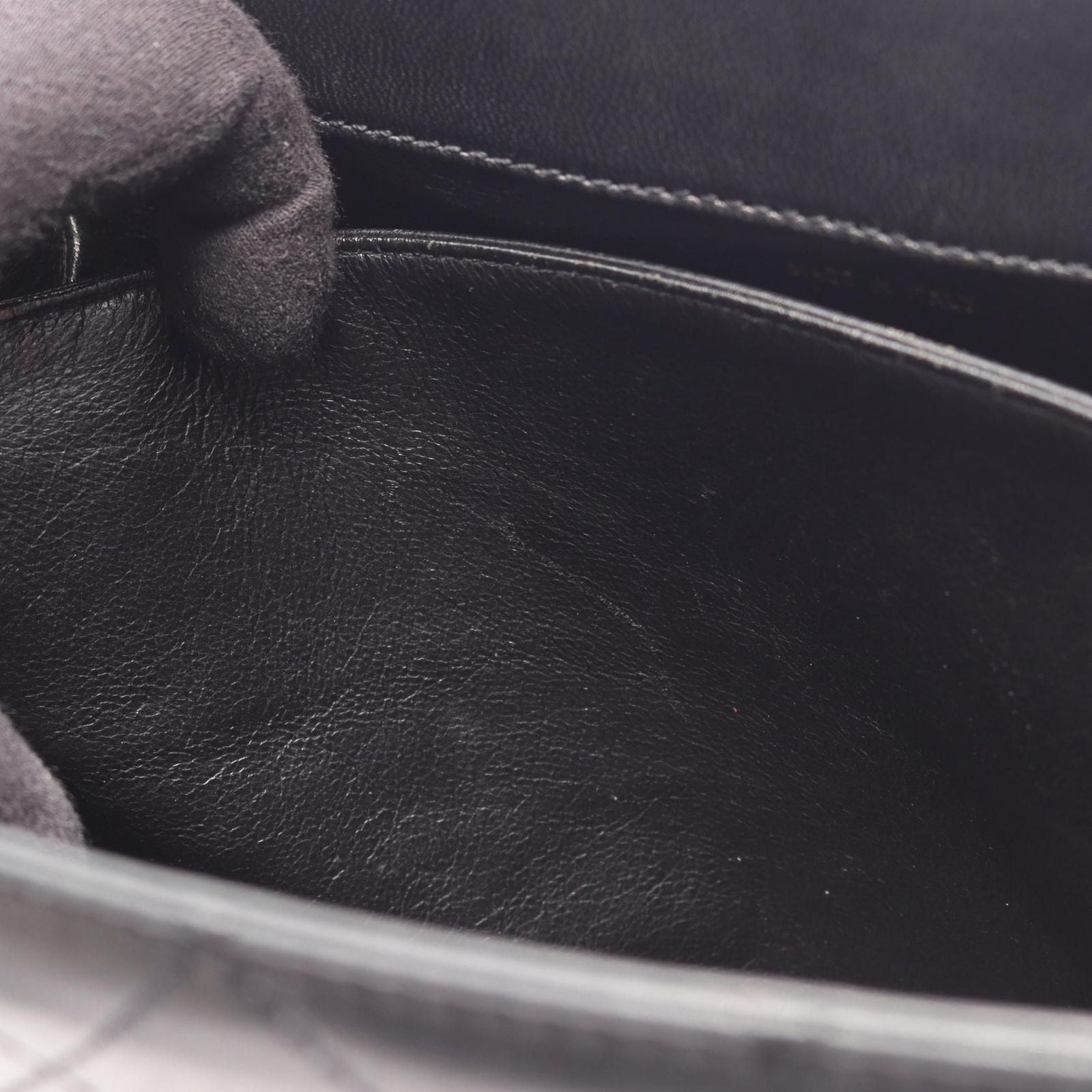 Chanel Shoulder Bag Quilted Black Lambskin — view 6