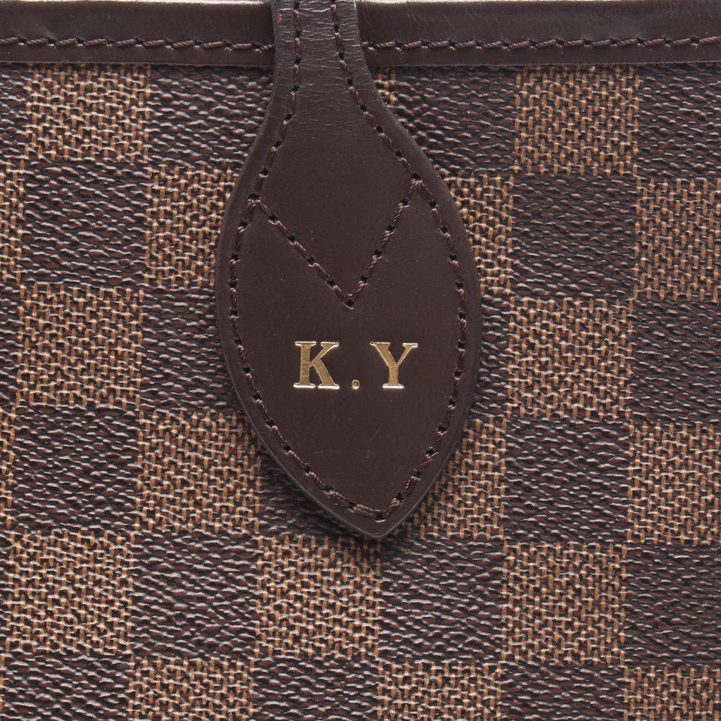 Louis Vuitton Tote Bag Neverfull MM Damier Ebene Cerise Canvas Leather — view 6