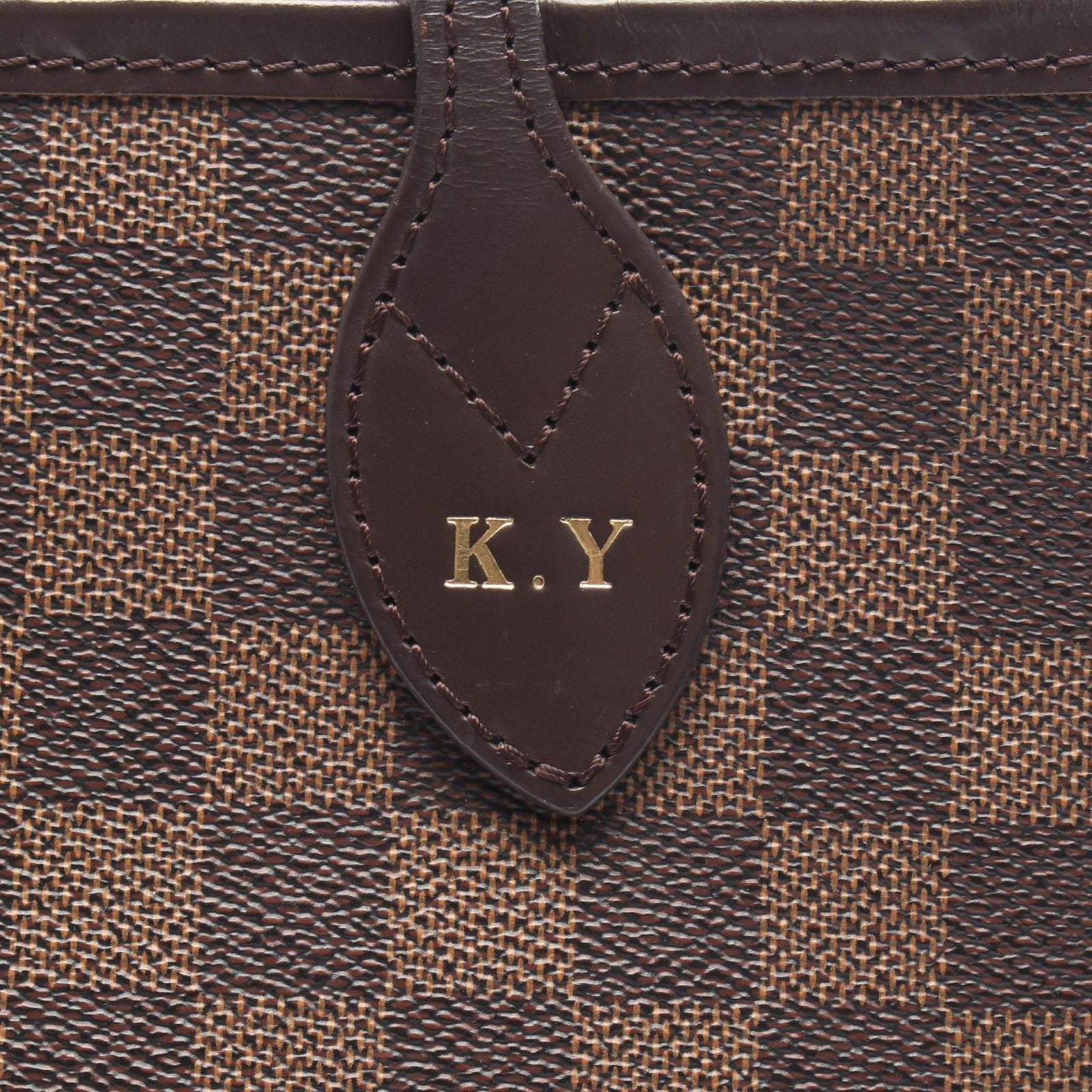 Louis Vuitton Tote Bag Neverfull MM Damier Ebene Cerise Canvas Leather — view 6