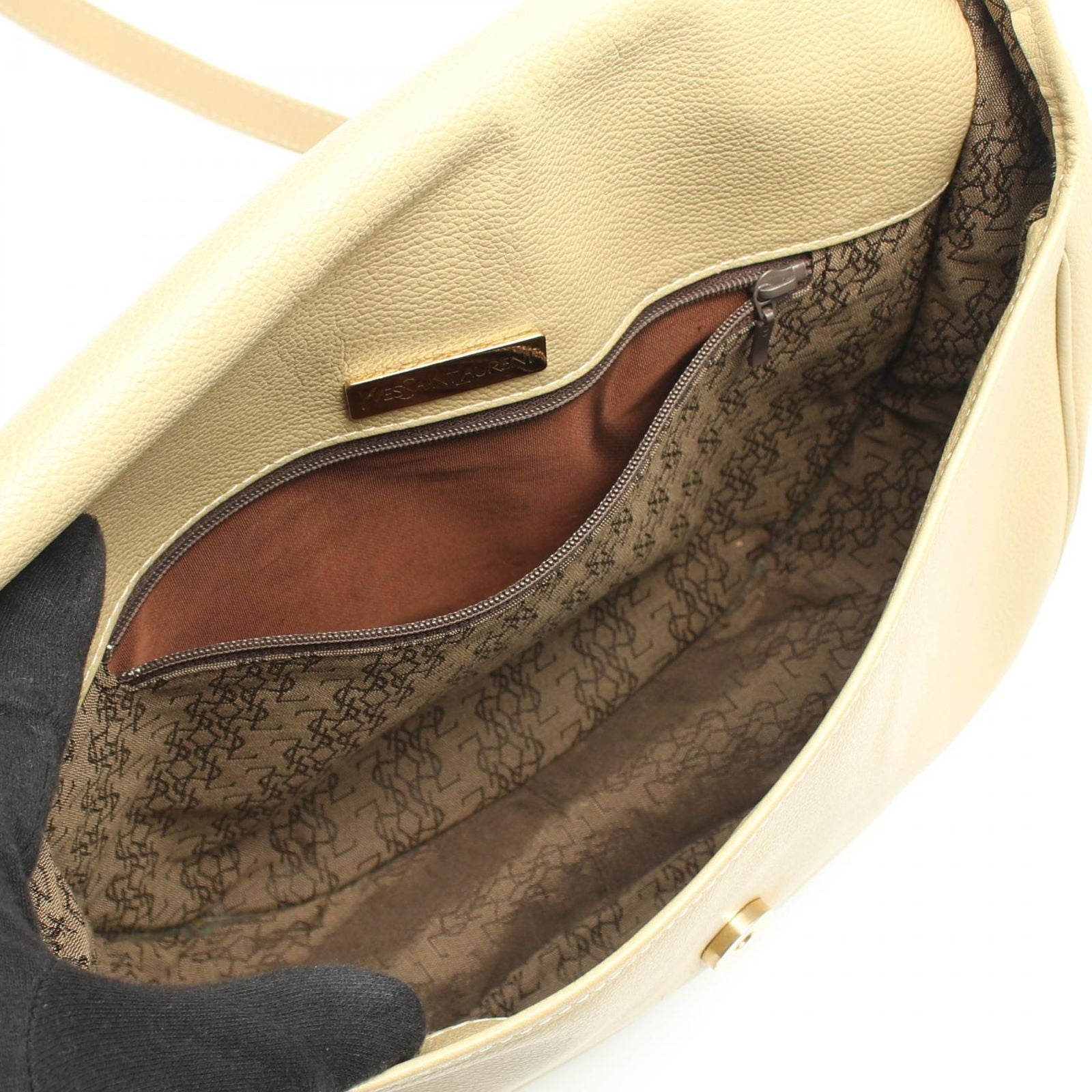 Saint Laurent Paris Shoulder Bag Logo Stitch — view 3