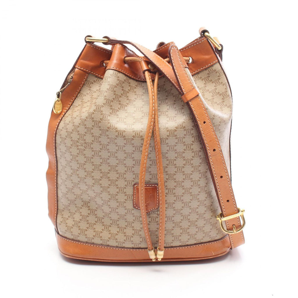 Celine Shoulder Bag Macadam Canvas Leather Bag Cross