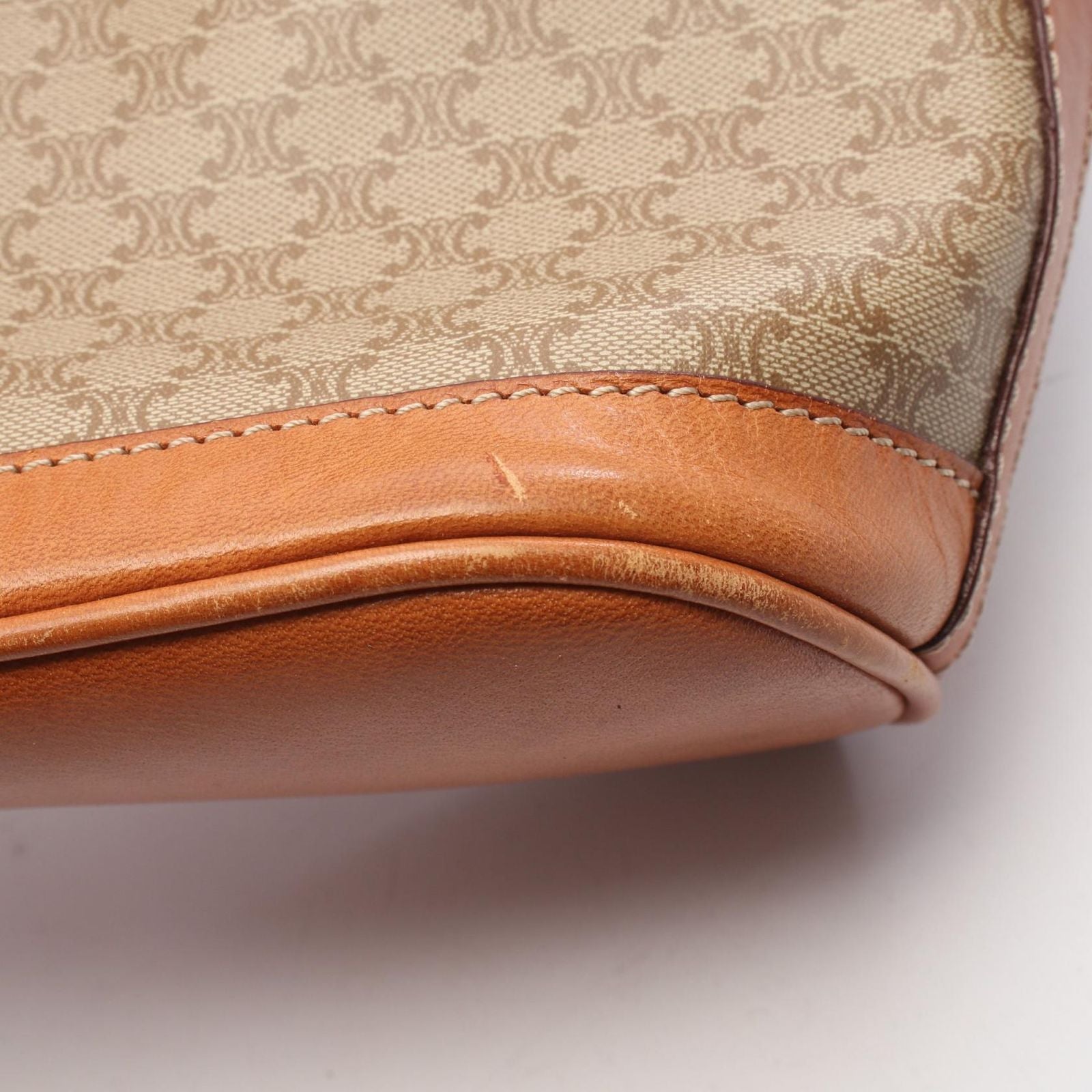 Celine Shoulder Bag Macadam Canvas Leather Bag Cross — view 5