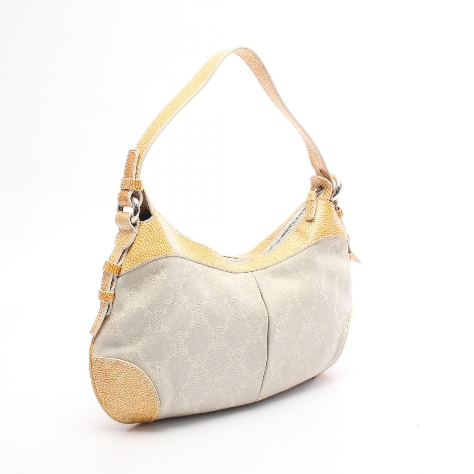 Celine Shoulder Bag Paris Macadam Canvas Leather — view 2