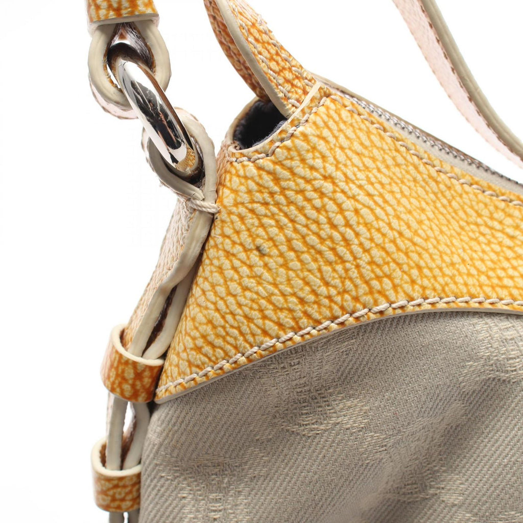 Celine Shoulder Bag Paris Macadam Canvas Leather — view 6