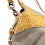 Celine Shoulder Bag Paris Macadam Canvas Leather — view 6