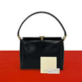 Gucci Vintage Logo Leather Handbag Mini Tote Black
