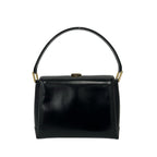 Gucci Vintage Logo Leather Handbag Mini Tote Black — view 3