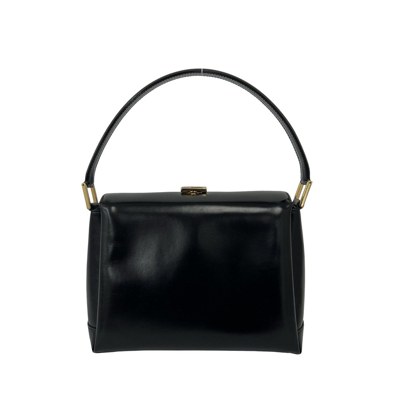 Gucci Vintage Logo Leather Handbag Mini Tote Black — view 3