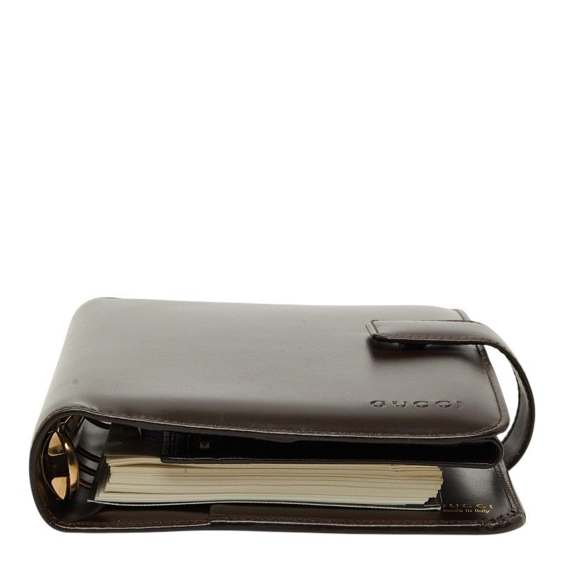 Gucci Life Organizer System Notebook 031 Brown Leather Agenda — view 3