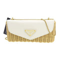 Prada Wicker Leather Mini Bag