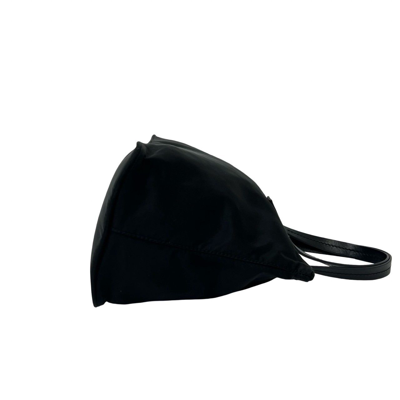 Prada Tessuto Nylon Leather Handbag Mini Tote Black — view 6