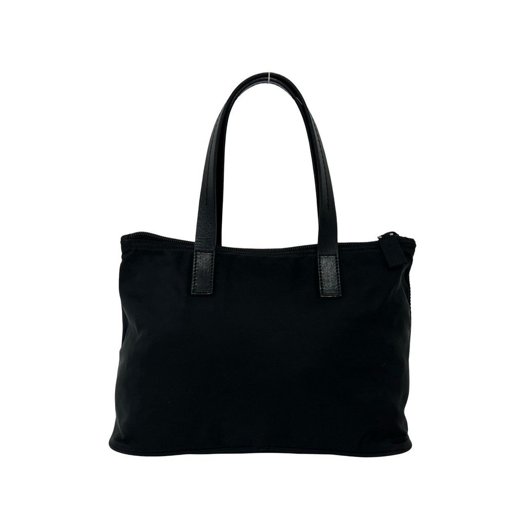 Prada Tessuto Nylon Leather Handbag Mini Tote Black — view 3
