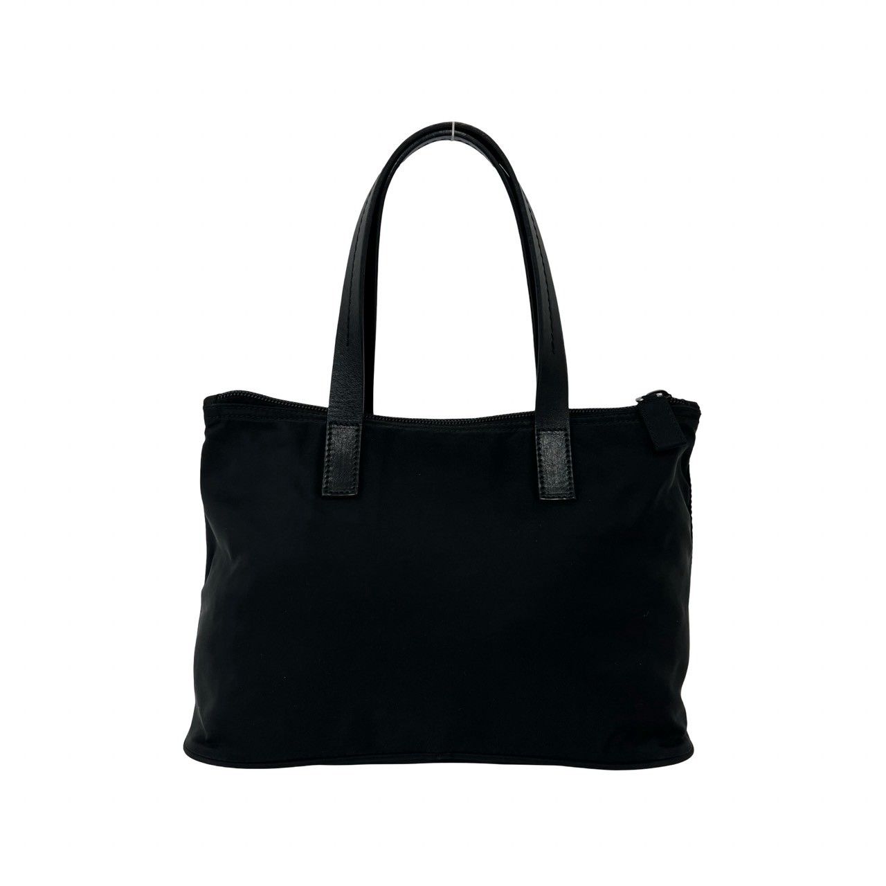 Prada Tessuto Nylon Leather Handbag Mini Tote Black — view 3