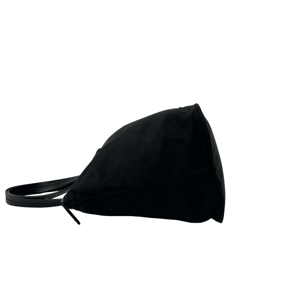 Prada Tessuto Nylon Leather Handbag Mini Tote Black — view 5