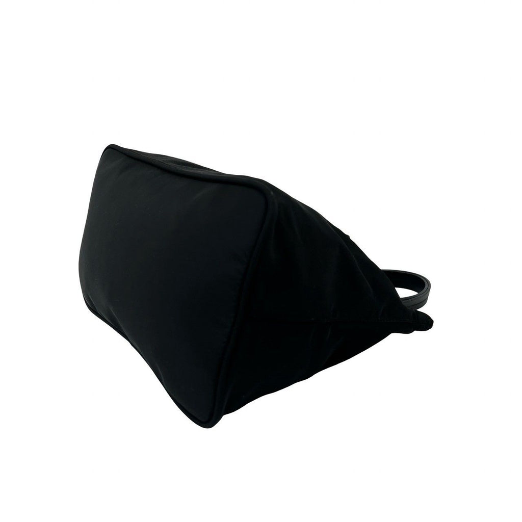 Prada Tessuto Nylon Leather Handbag Mini Tote Black — view 8