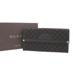 Gucci Diamante Canvas Leather Brown Black Hook Wallet — view 2
