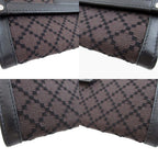 Gucci Diamante Canvas Leather Brown Black Hook Wallet — view 8