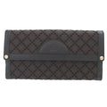 Gucci Diamante Canvas Leather Brown Black Hook Wallet