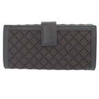 Gucci Diamante Canvas Leather Brown Black Hook Wallet — view 3