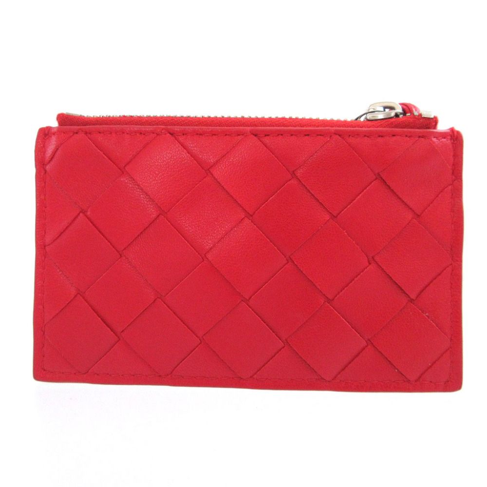Bottega Veneta Maxi Intrecciato Leather Red Coin Case — view 3