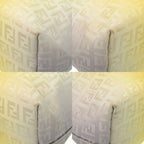 Fendi Zucchino Pattern Nylon Canvas Yellow Gray Tote Bag — view 5