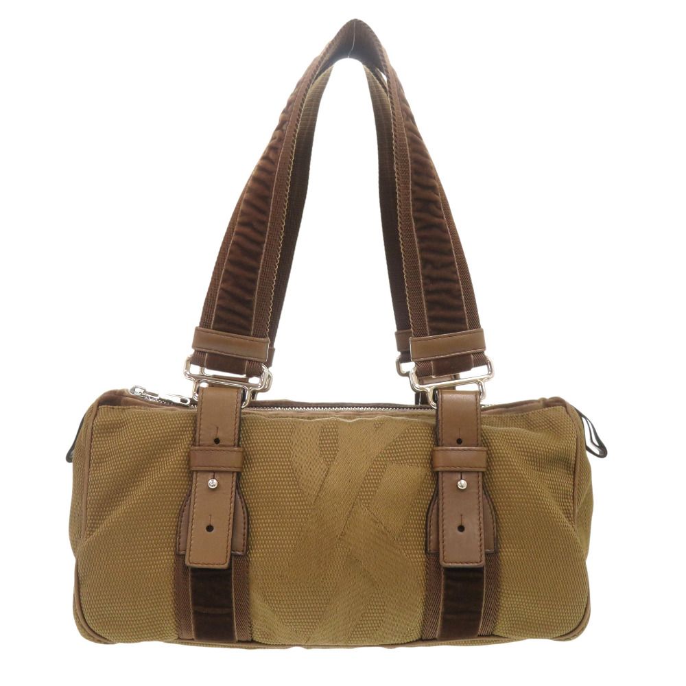 Saint Laurent Mini Boston Canvas Brown Handbag