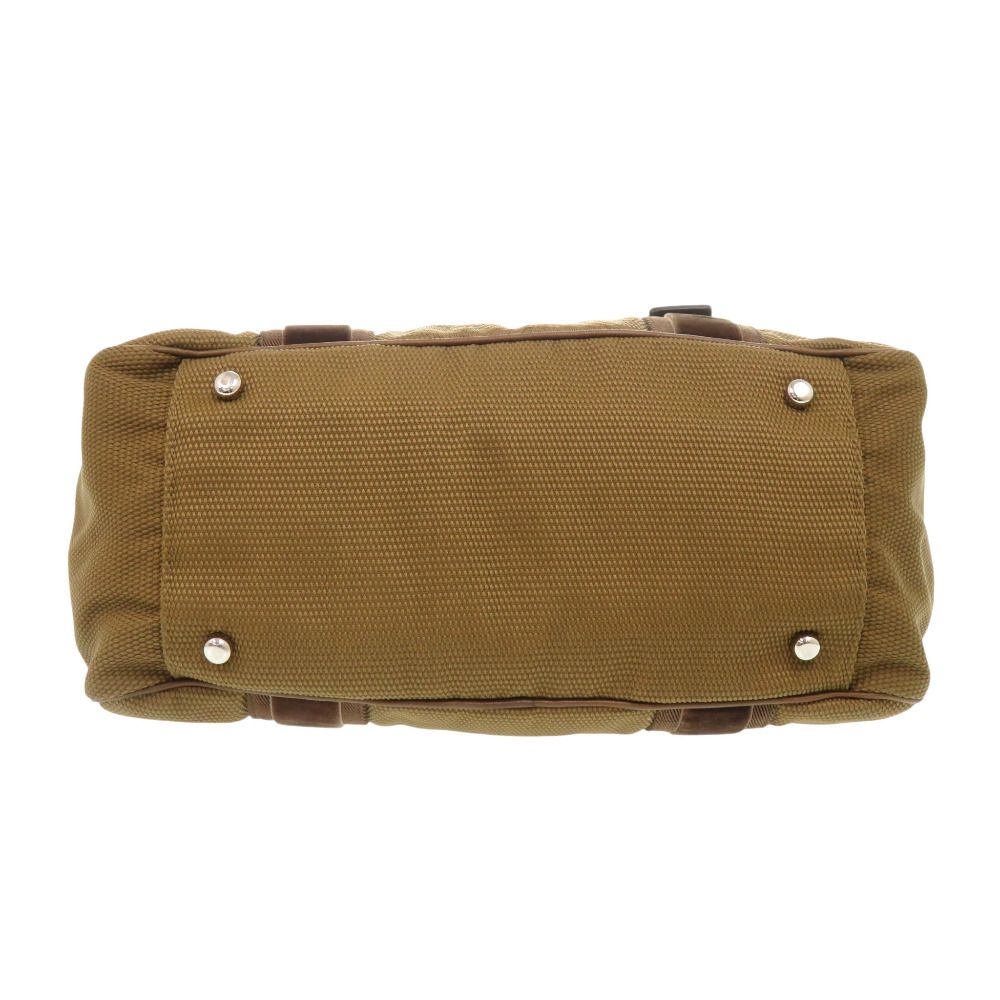 Saint Laurent Mini Boston Canvas Brown Handbag — view 3