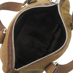 Saint Laurent Mini Boston Canvas Brown Handbag — view 6