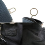 Louis Vuitton Square Pouch Color Blocks Taurillon Leather Blue Gray Yellow Charm — view 7