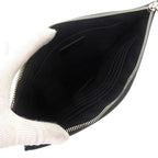 Saint Laurent Paris Leather Black Star Clutch Bag — view 3