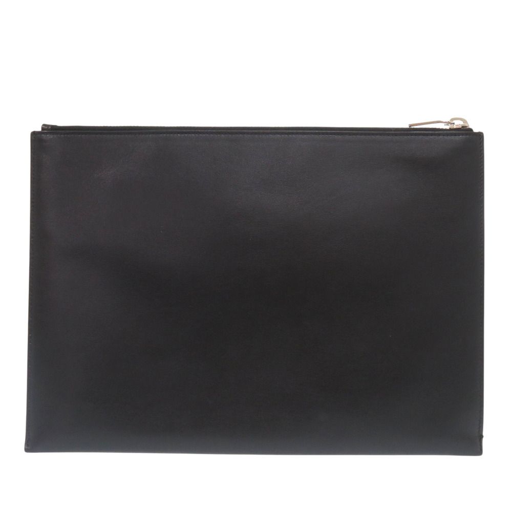 Saint Laurent Paris Leather Black Star Clutch Bag — view 2