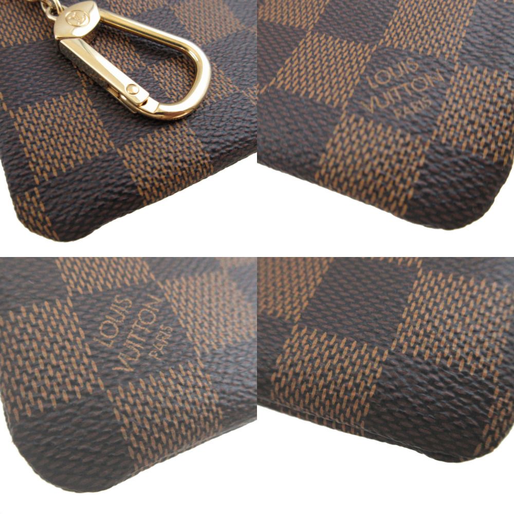 Louis Vuitton Damier Pochette Cles Brown Coin Case — view 5