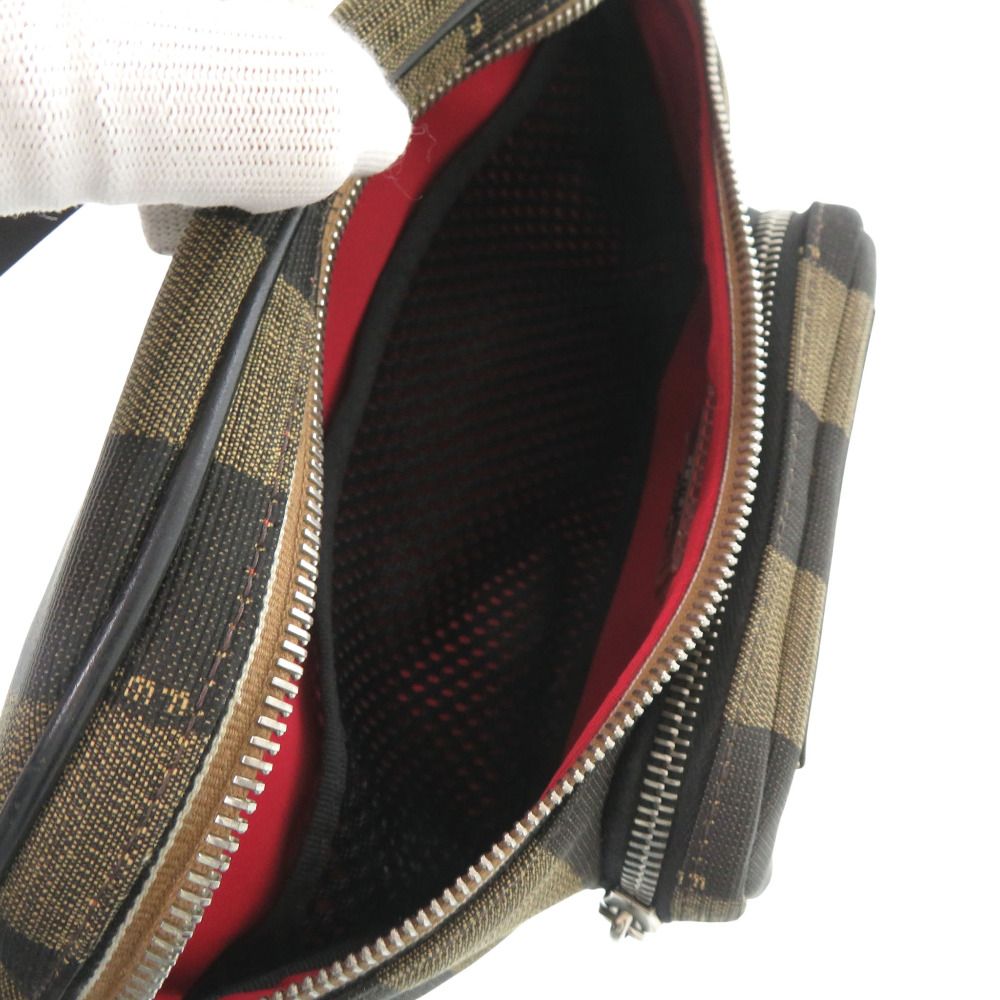 Fendi Pecan Canvas Brown Belt Bag — view 6