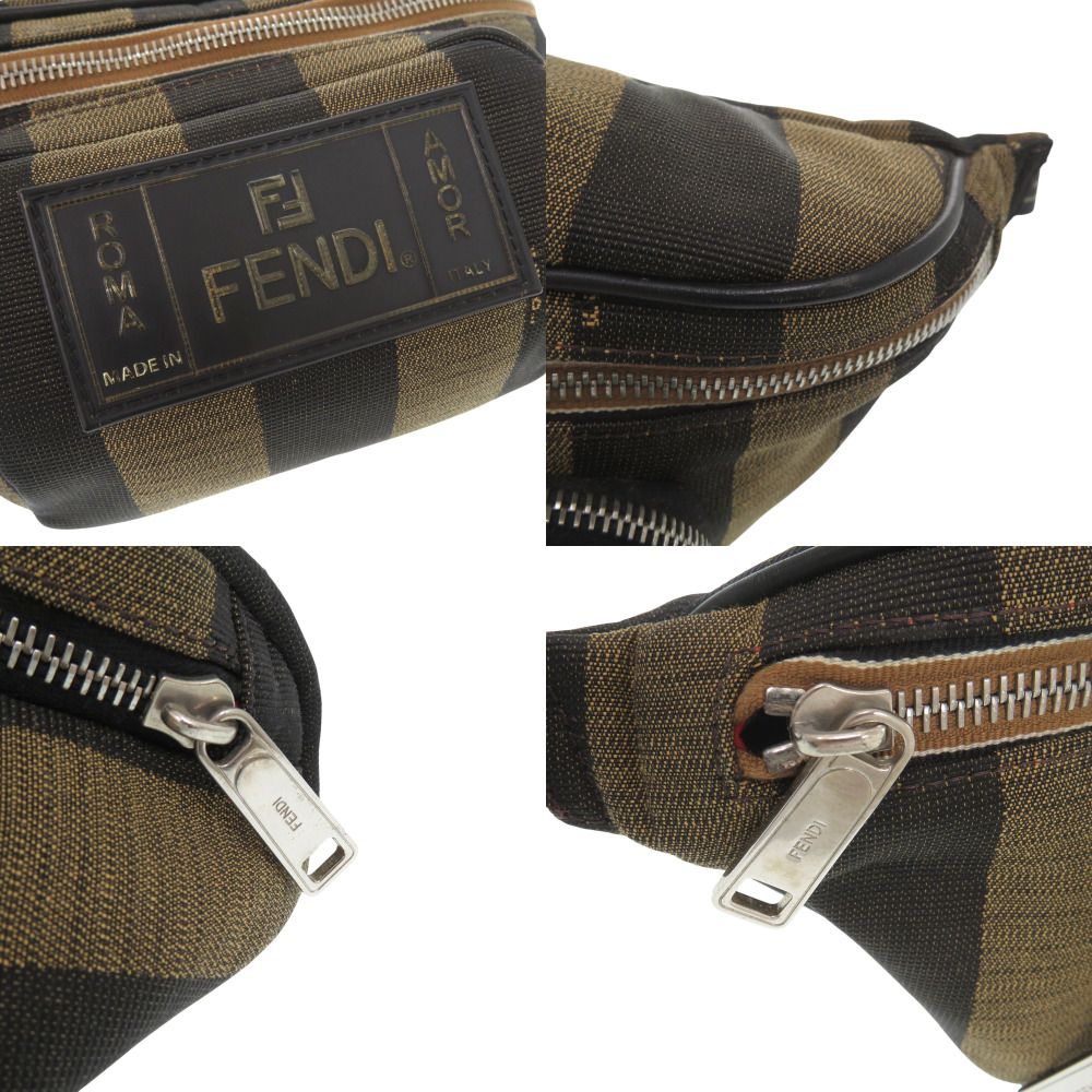 Fendi Pecan Canvas Brown Belt Bag — view 8