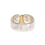 Hermes Raset Ring 52 Vintage 18k Yellow Gold 925 Sterling Silver — view 5
