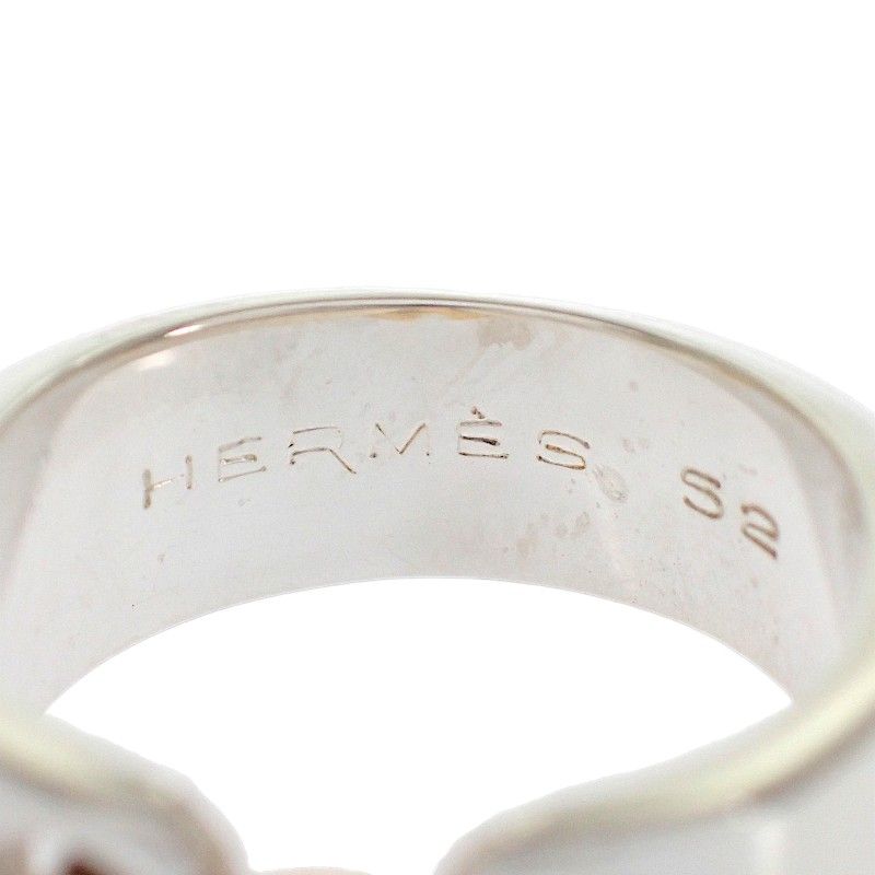 Hermes Raset Ring 52 Vintage 18k Yellow Gold 925 Sterling Silver — view 7