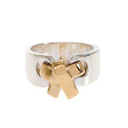 Hermes Raset Ring 52 Vintage 18k Yellow Gold 925 Sterling Silver — view 2