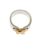 Hermes Raset Ring 52 Vintage 18k Yellow Gold 925 Sterling Silver — view 6