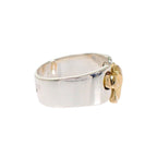 Hermes Raset Ring 52 Vintage 18k Yellow Gold 925 Sterling Silver — view 3