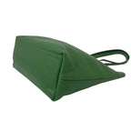 Prada Triangle Logo Leather Tote Shoulder Bag Business Green — view 8