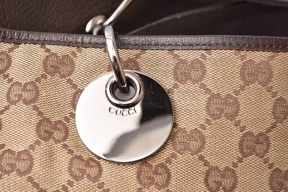 Gucci Tote Bag Shopping GG Canvas Beige Brown — view 5