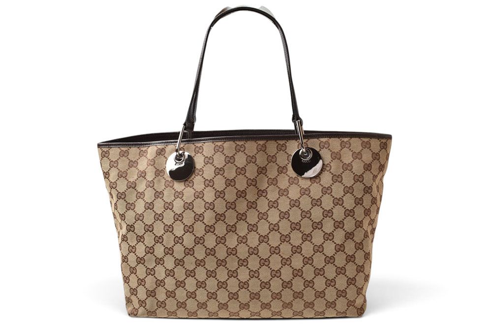 Gucci Tote Bag Shopping GG Canvas Beige Brown