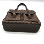 Louis Vuitton Damier Ebene Line Uzes Leather Tote Shoulder Bag Brown — view 4